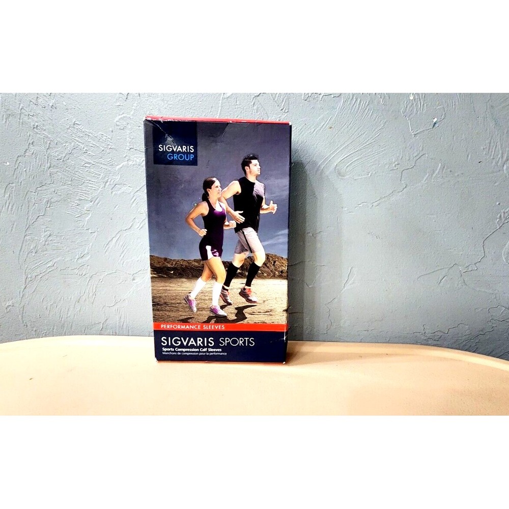 Sigvaris sports compression calf sleeves 20-30mmHg 412VX00‎ White X